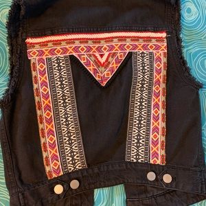 H&M Coachella collection black denim vest